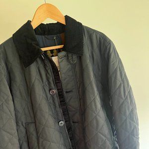 Barbour quilted mac coat - size medium